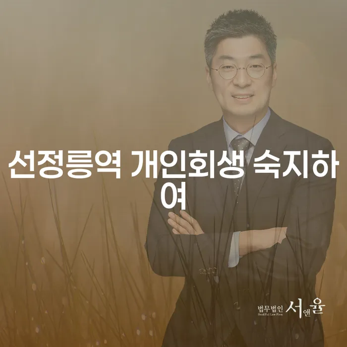선정릉역 개인회생 숙지하여