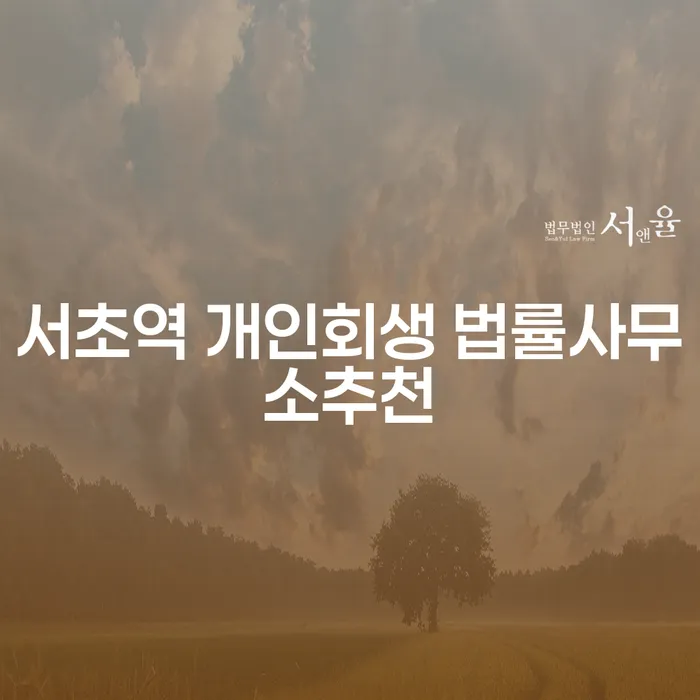 서초역 개인회생 법률사무소추천